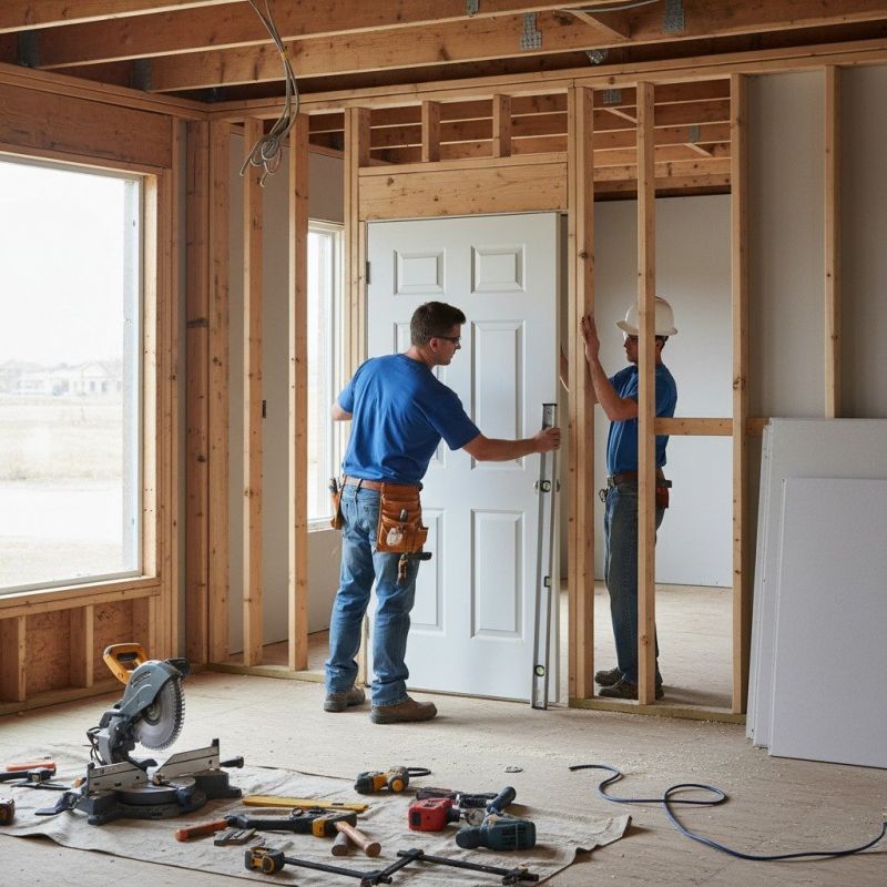 Interior Door Staining detail